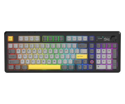 Klawiatura Ajazz AK980 V2 Gift Switch V2 Black Gray Yellow z ekranem